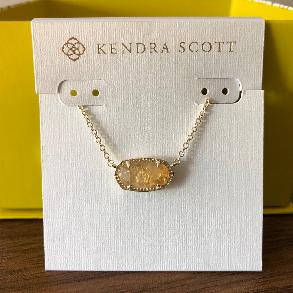 Kendra Scott Elisa Pendant Necklace In Citrine